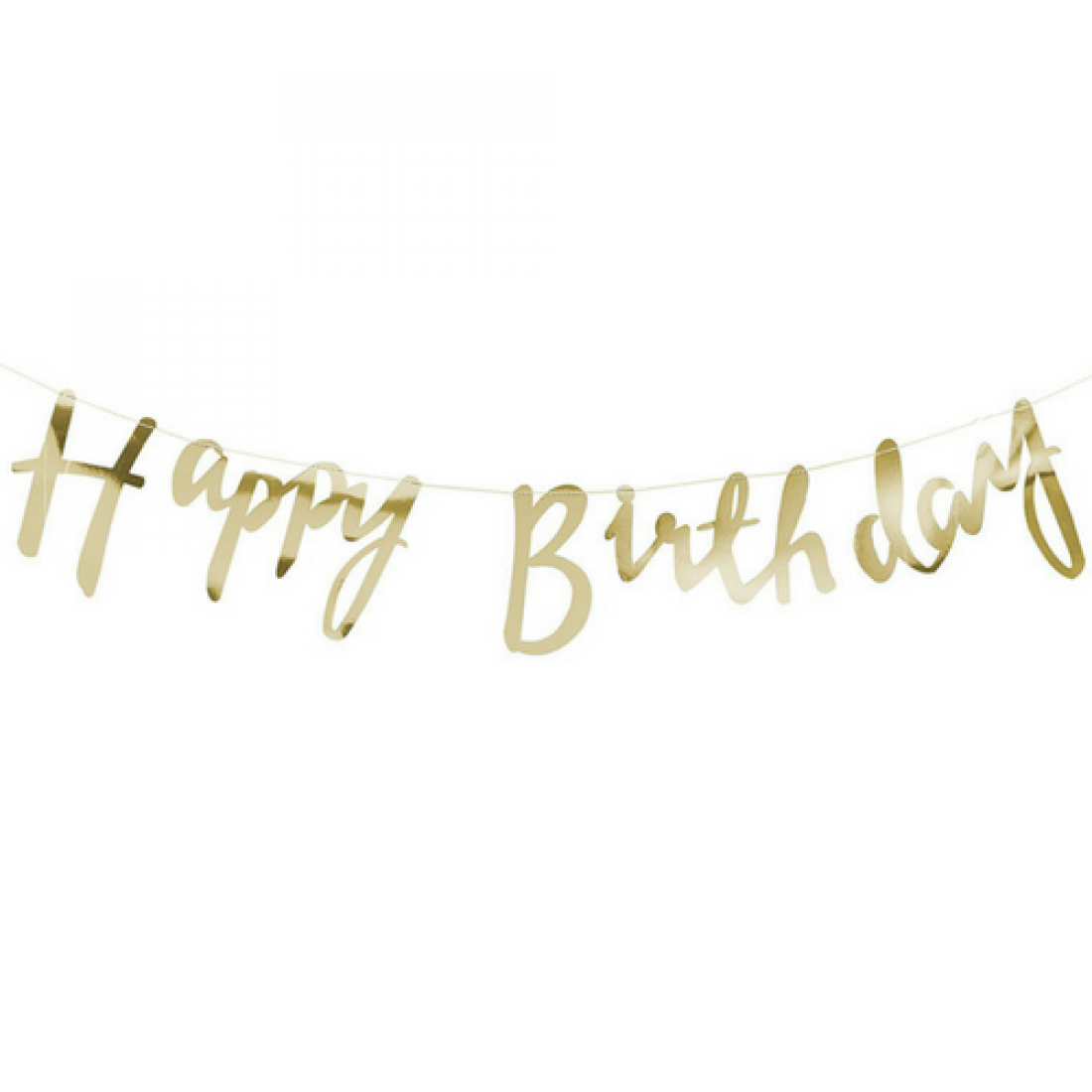 Girlanda Happy Birthday zlatá Ollies